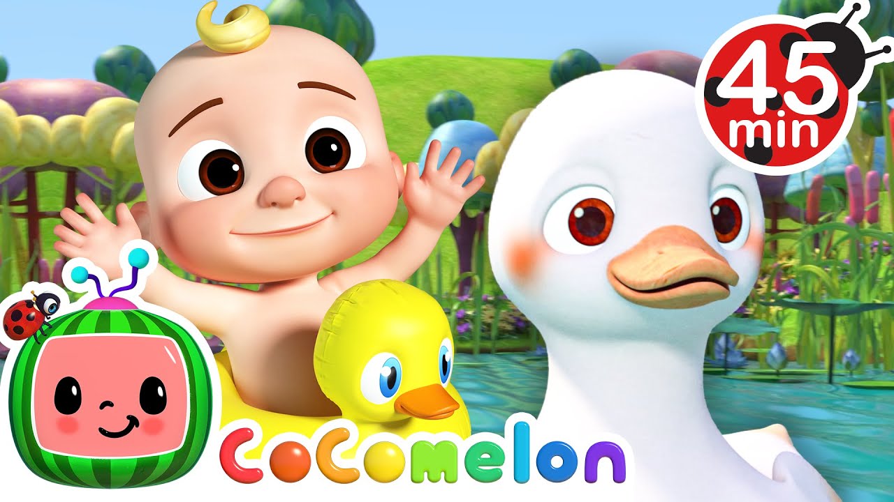 JJ's Five Little Duck Friends🦆 | CoComelon | Animals for Kids | Sing Along | Learn about Animals