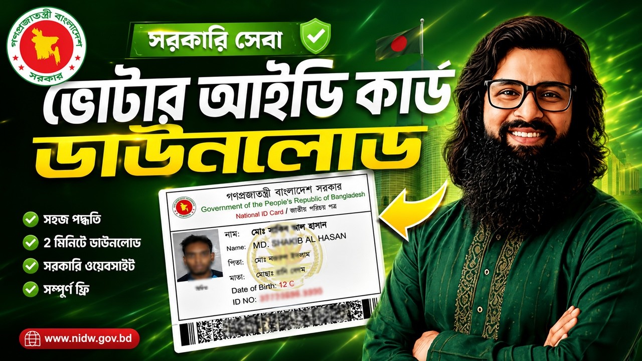 ভোটার আইডি কার্ড ডাউনলোড করার নিয়ম | NID Card Download from Online