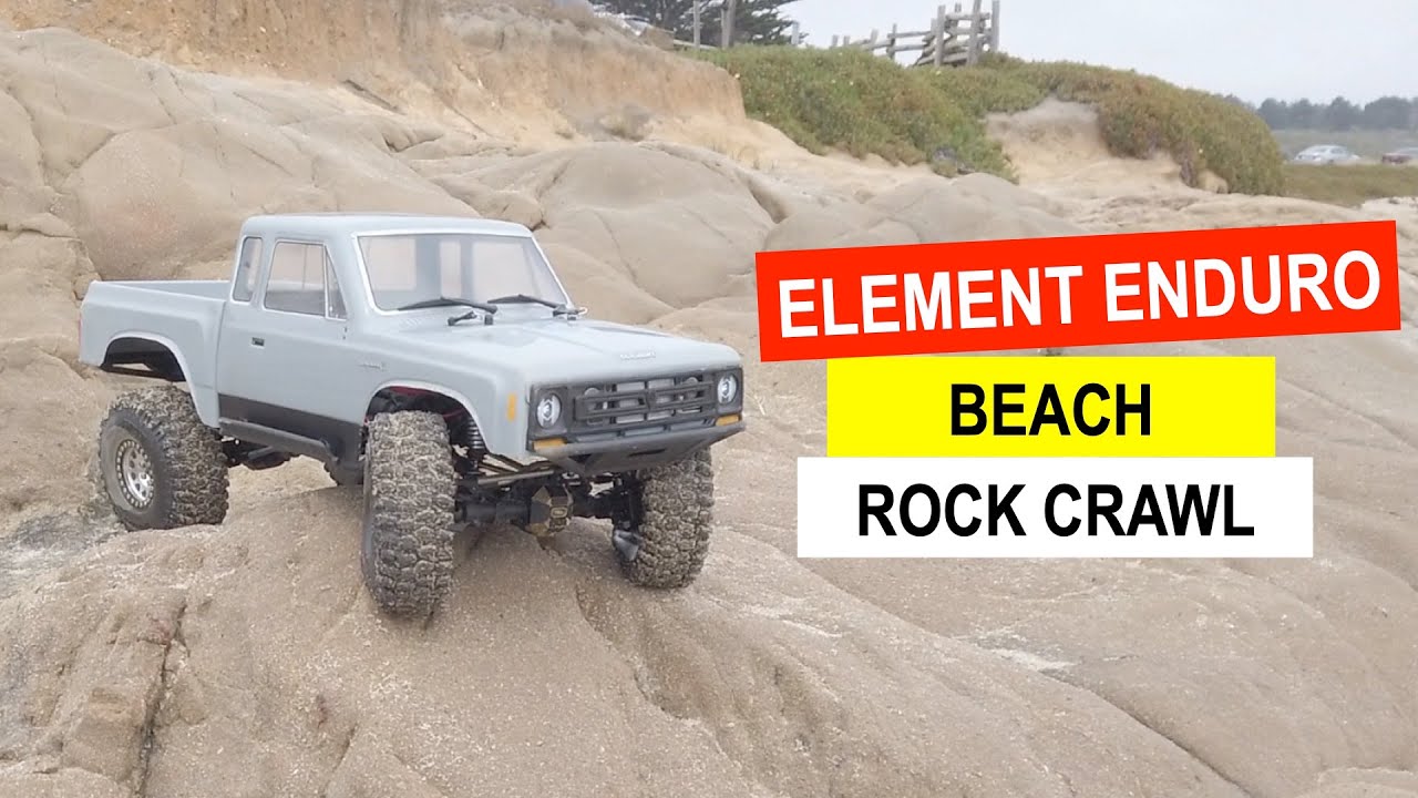 Element RC Enduro Sendero | Rock Crawling At the Beach