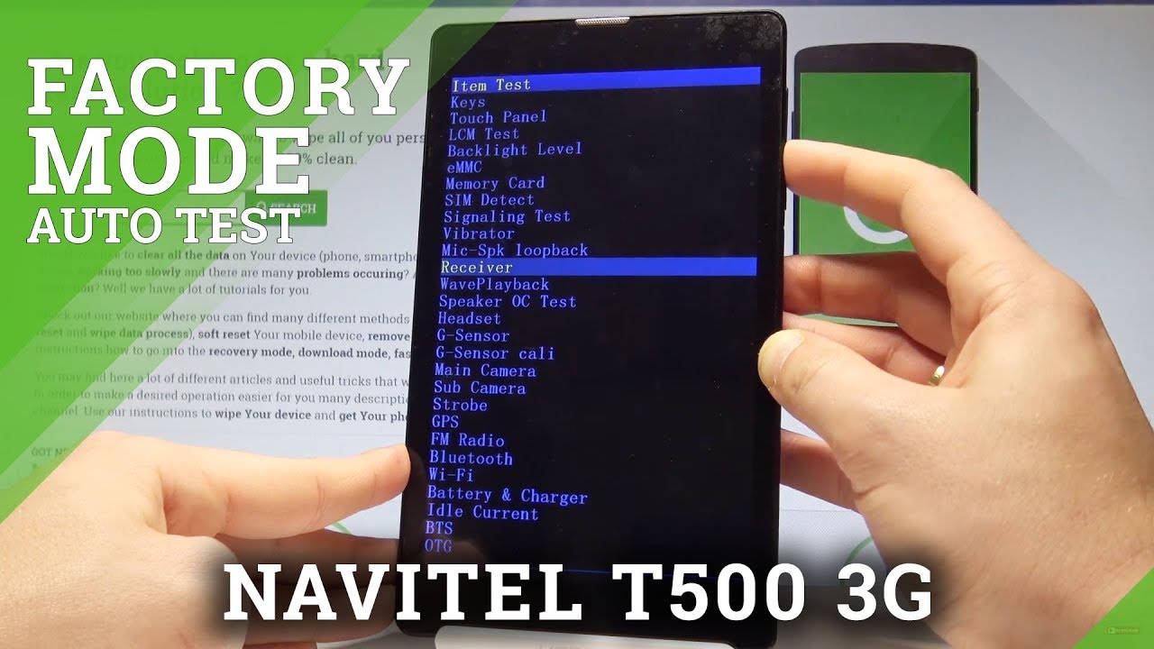 How to Enter Factory Mode in NAVITEL T500 3G - Android Factory Test |HardReset.Info