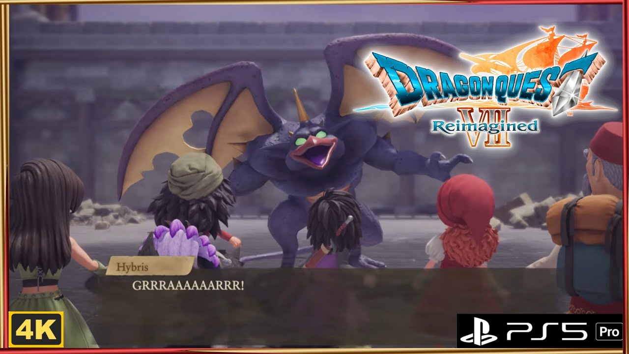 DRAGON QUEST VII Reimagined Lv28 Vs Hybris Boss Tough Going (Hard Mode), Build & Scene TS