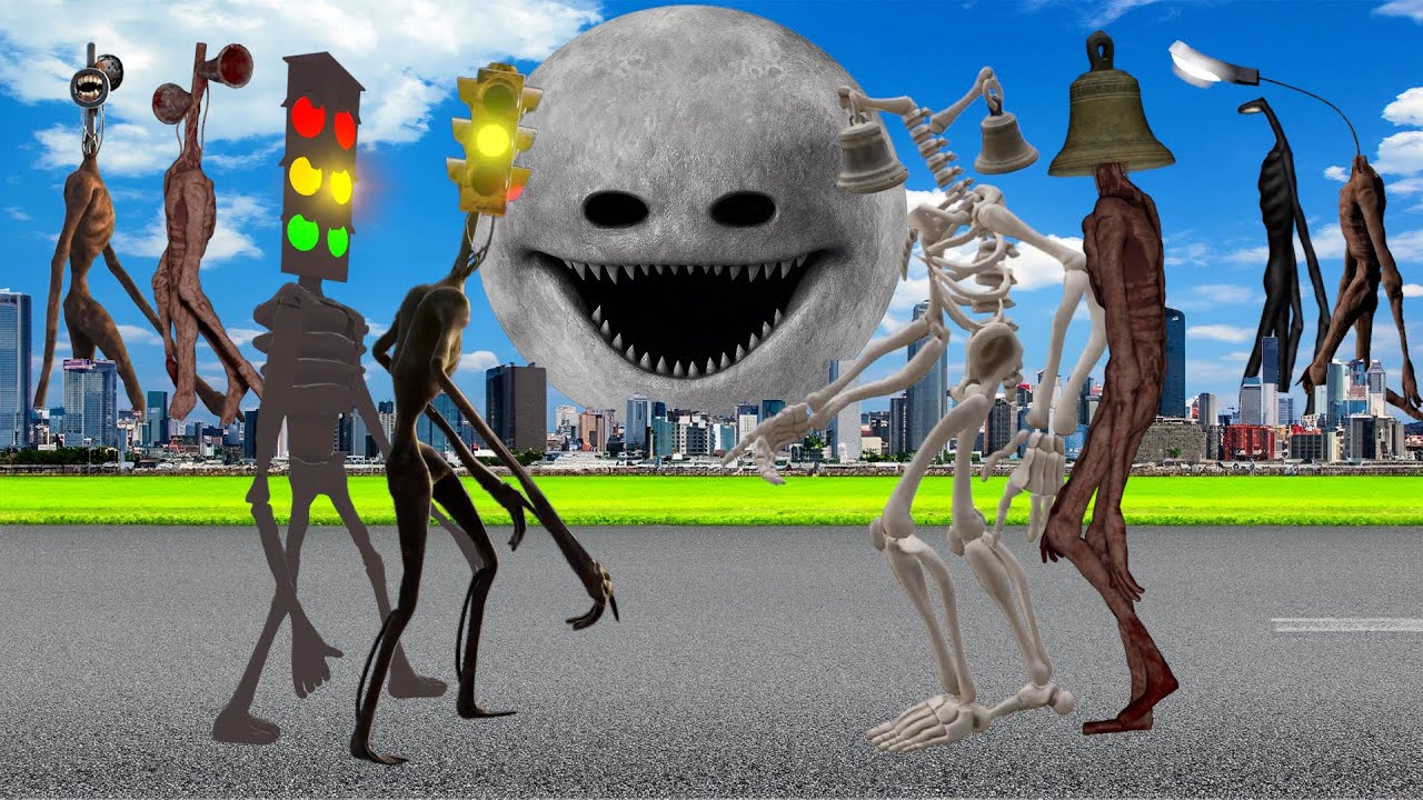 TEAM Traffic Light Head VS TEAM Bell Head & TEAM Siren Head VS Wake Up Moon VS TEAM Light Head