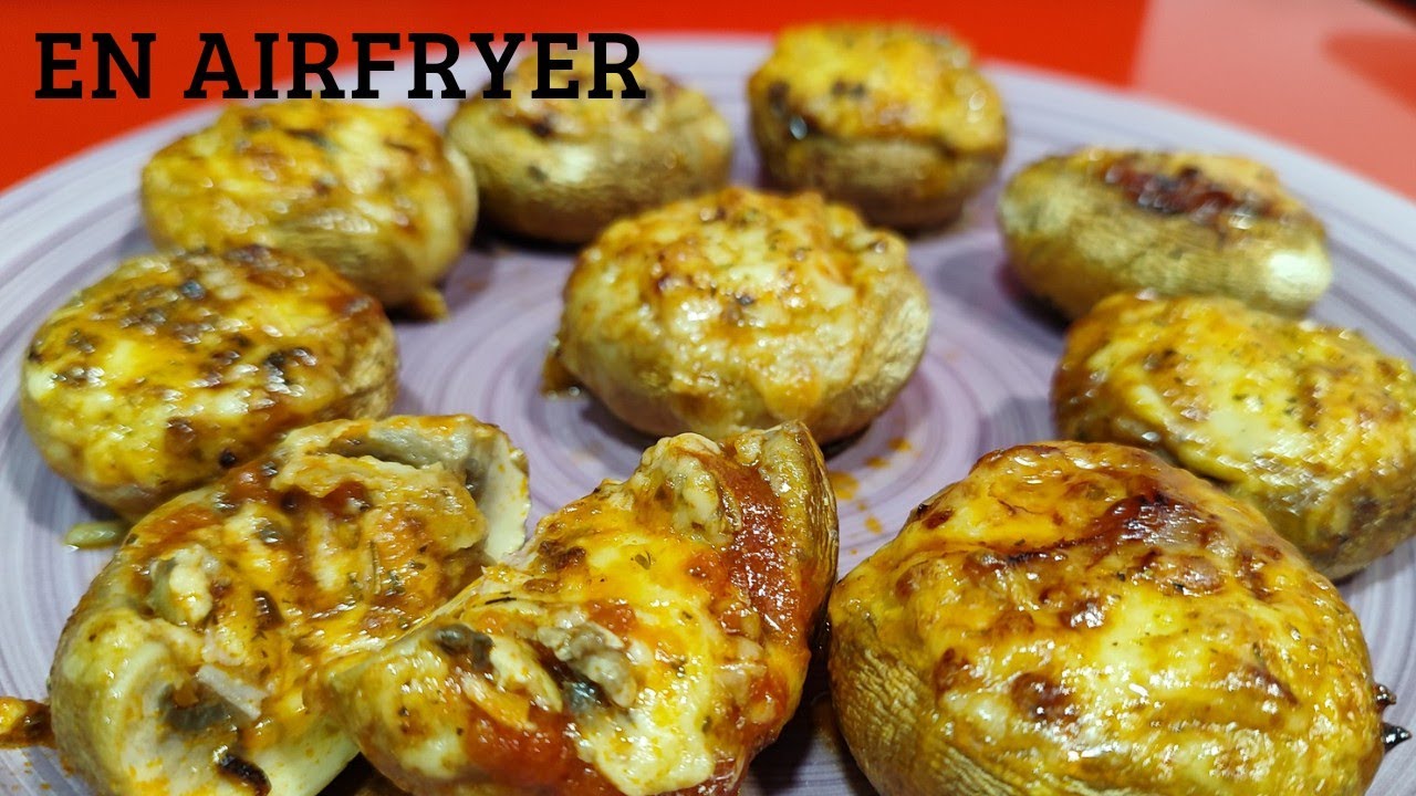 CHAMPIÑONES RELLENOS 🍄🍄 EN FREIDORA DE AIRE