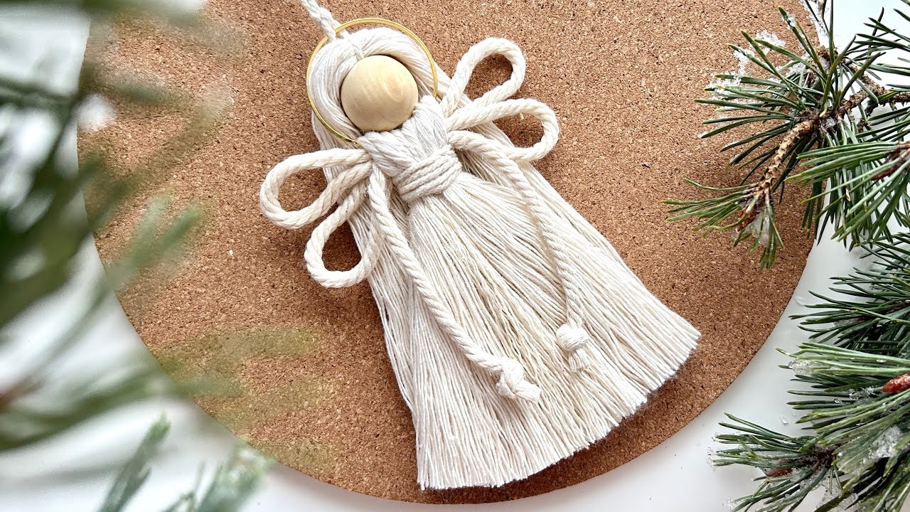 Macrame Angel Tutorial - DIY Macrame Doll - Christmas Ornament Ideas