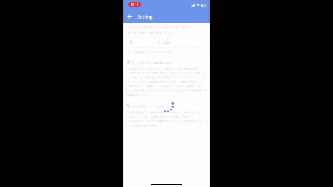 Package Tracker's demo for verification