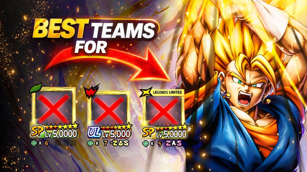 LEGEND SUPER VEGITO BEST TEAMS & EQUIPMENTS. | Dragon Ball Legends