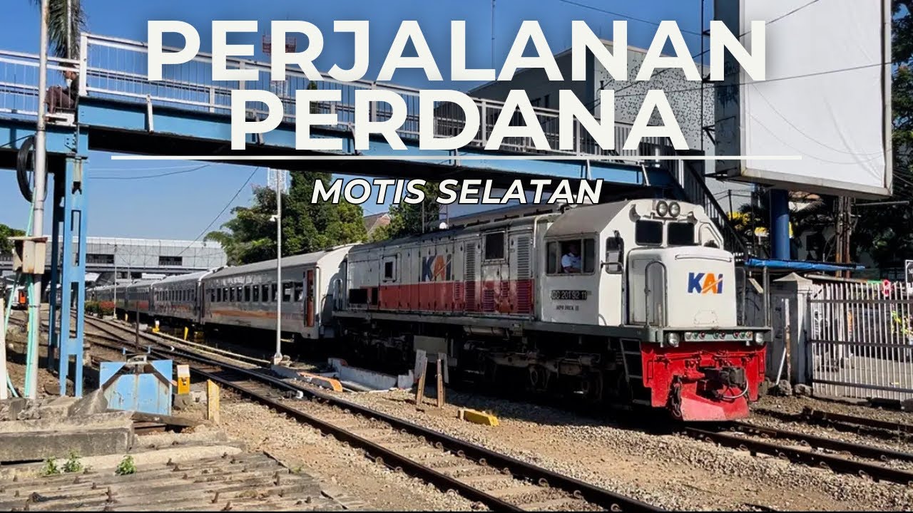 PERJALANAN HARI PERTAMA KERETA MOTIS SELATAN MELINTAS DI KOTA BANDUNG‼️