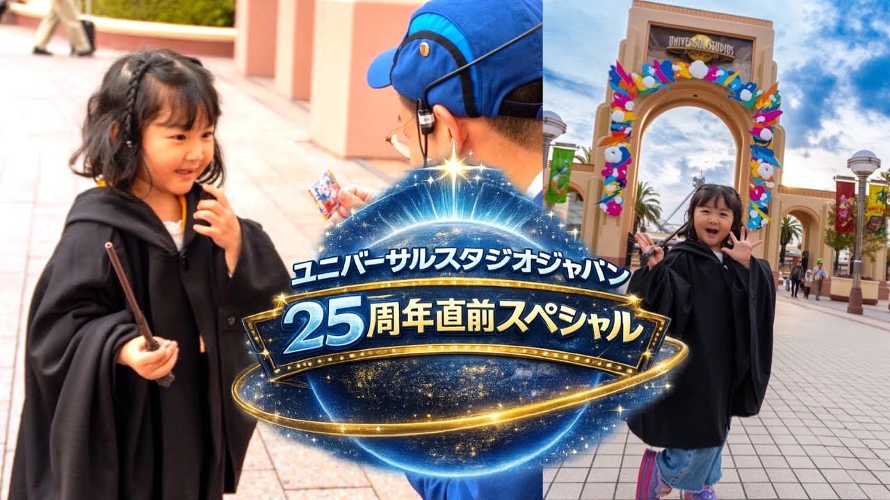 【ユニバ動画】娘と行く！25周年直前のUSJ
