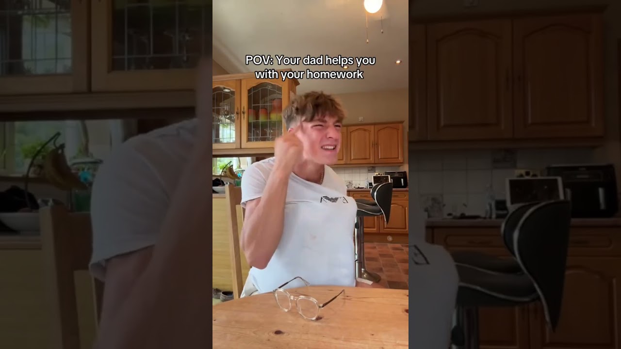 WHEN YOUR DAD HELPS YOU WITH HOMEWORK #funny #comedy #shorts #viral