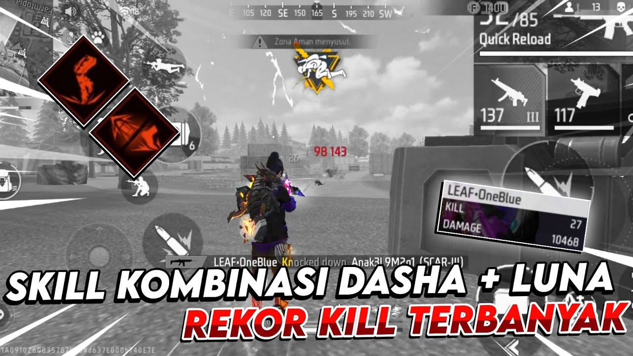 KOMBINASI SKIL DASHA LUNA BIKIN AWUTO HENGSOT!! 😎 REKOR KILL TERBANYAK SOLO VS SQUAD