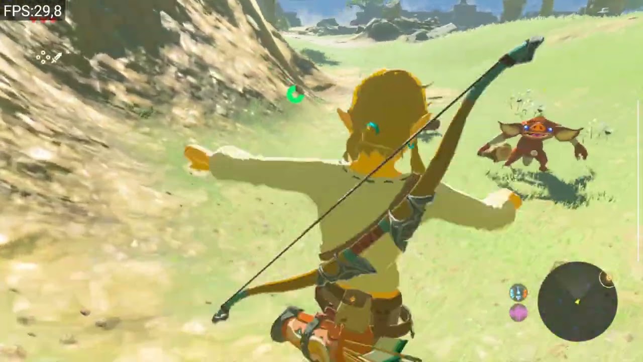 Zelda:Breath of the Wild on Retroid Pocket Flip 2 Eden 0.1.1 30fps 720p