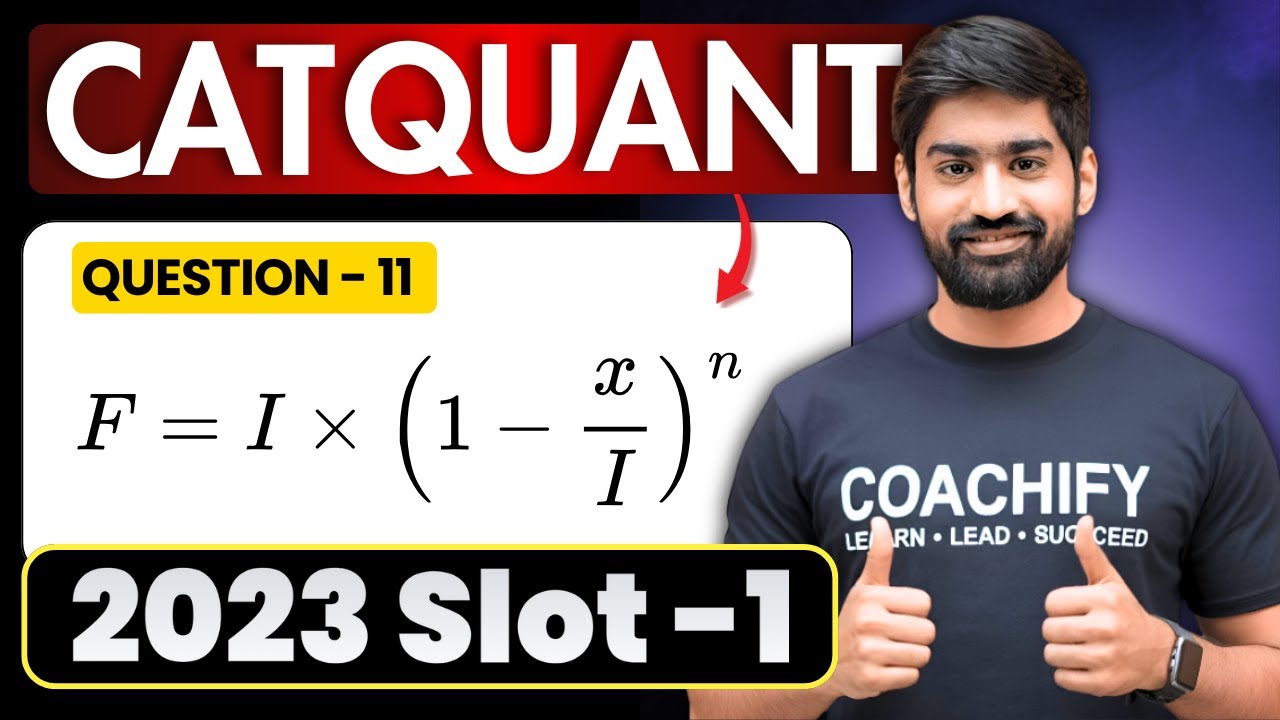 🔥 CAT 2023 Quants Slot 1 Question 11 Solved | Crack CAT