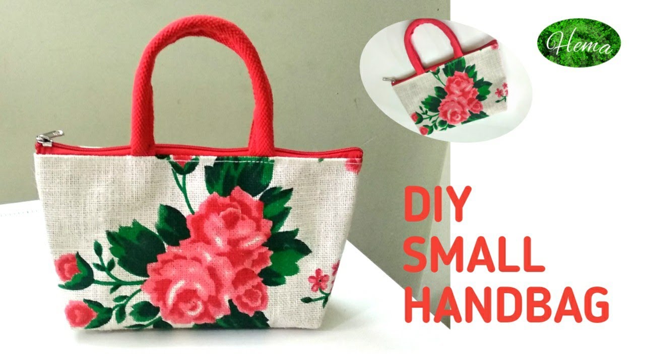 Small Jute Handbag Making At Home||Mini Handbag Stitching and Cutting Tutorial||#HANDBAG