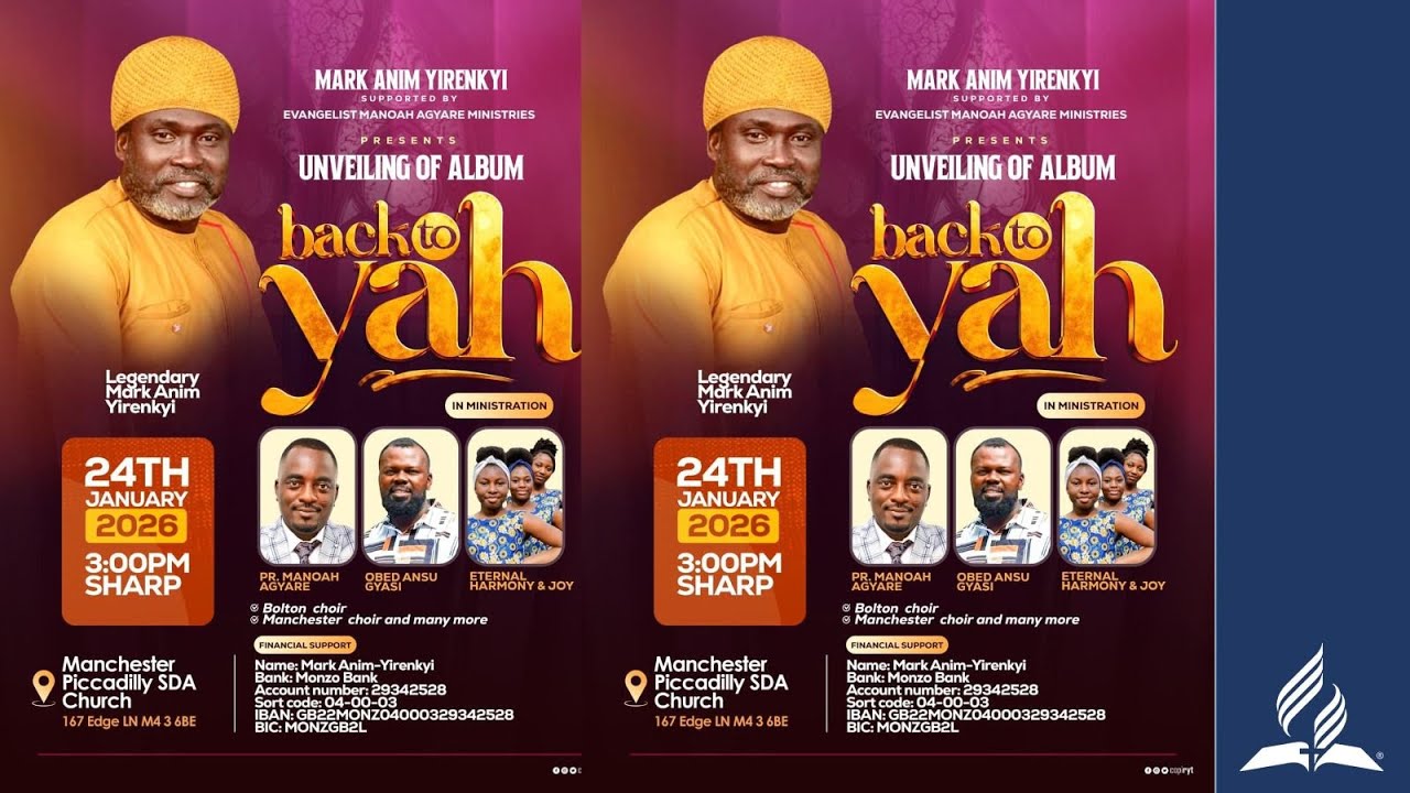 Mark Anim Yirenkyi Album Launch at Manchester Piccadilly SDA Church