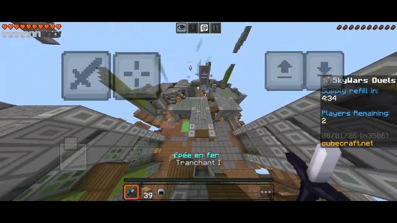 CUBECRAFT skyward duel on mobile 