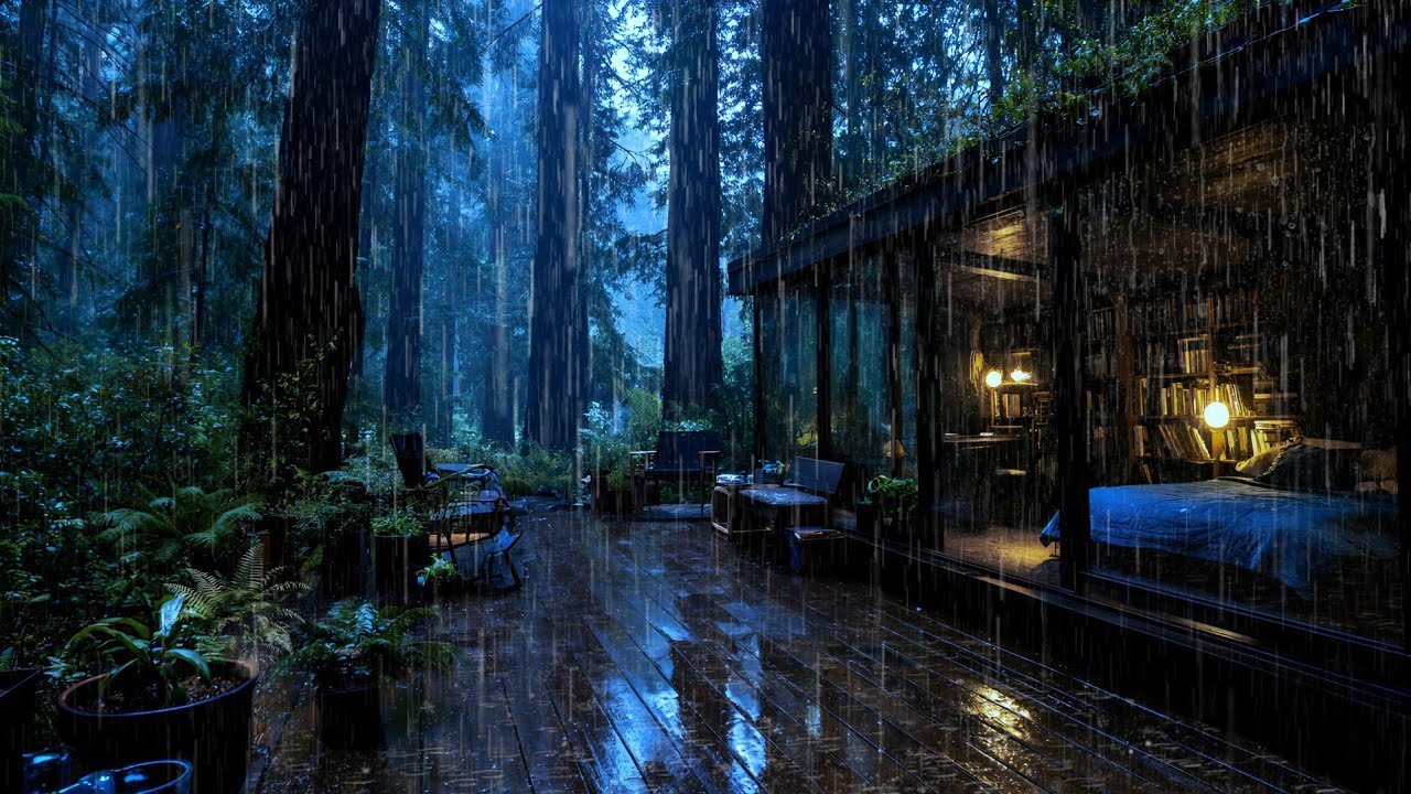 Rain Sounds for Sleeping 🌧️🌲 | Cozy Forest Cabin Ambience