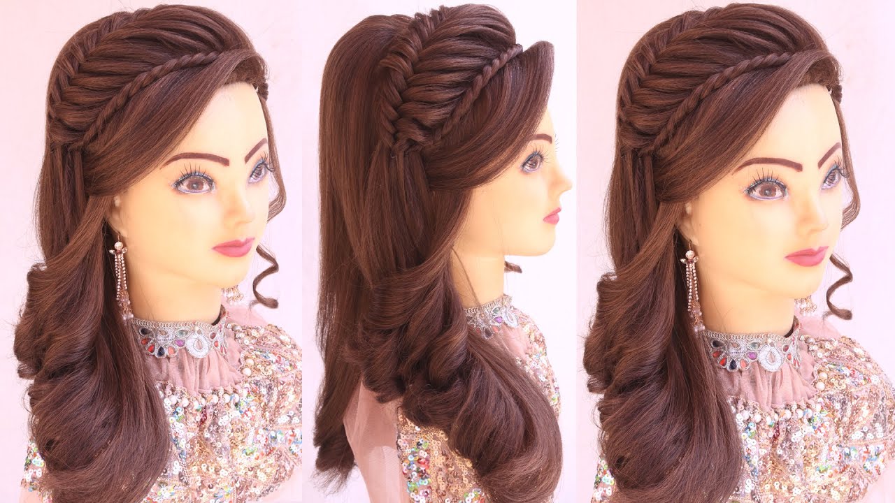 2 super Elegant open hairstyle for wedding l bridal hairstyles kashee's l engagement look for bride