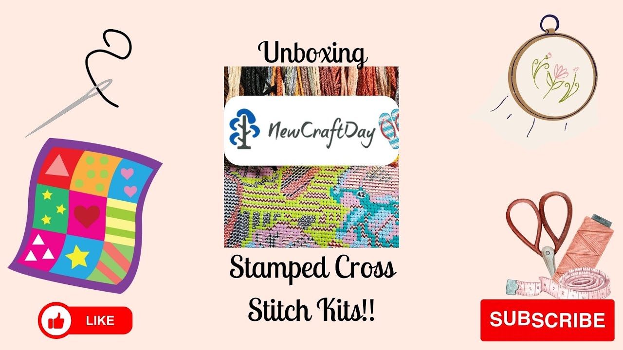 UNBOXING NEW CRAFT DAY - 3 BEAUTIFUL STAMPED CROSS STITCH KITS!! DISCOUNT CODE!! #newcraftday