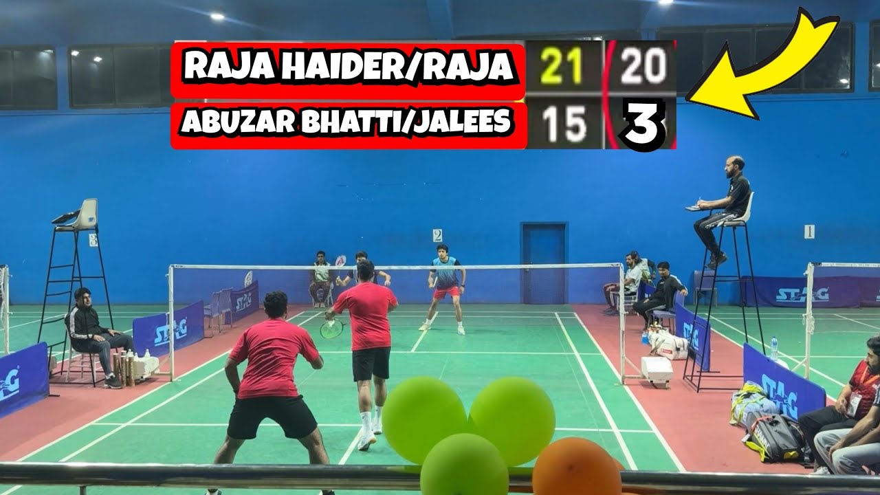 Raja haider & Raja hasnain vs Abuzar bhatti & jalees khan national games badminton pakistan 