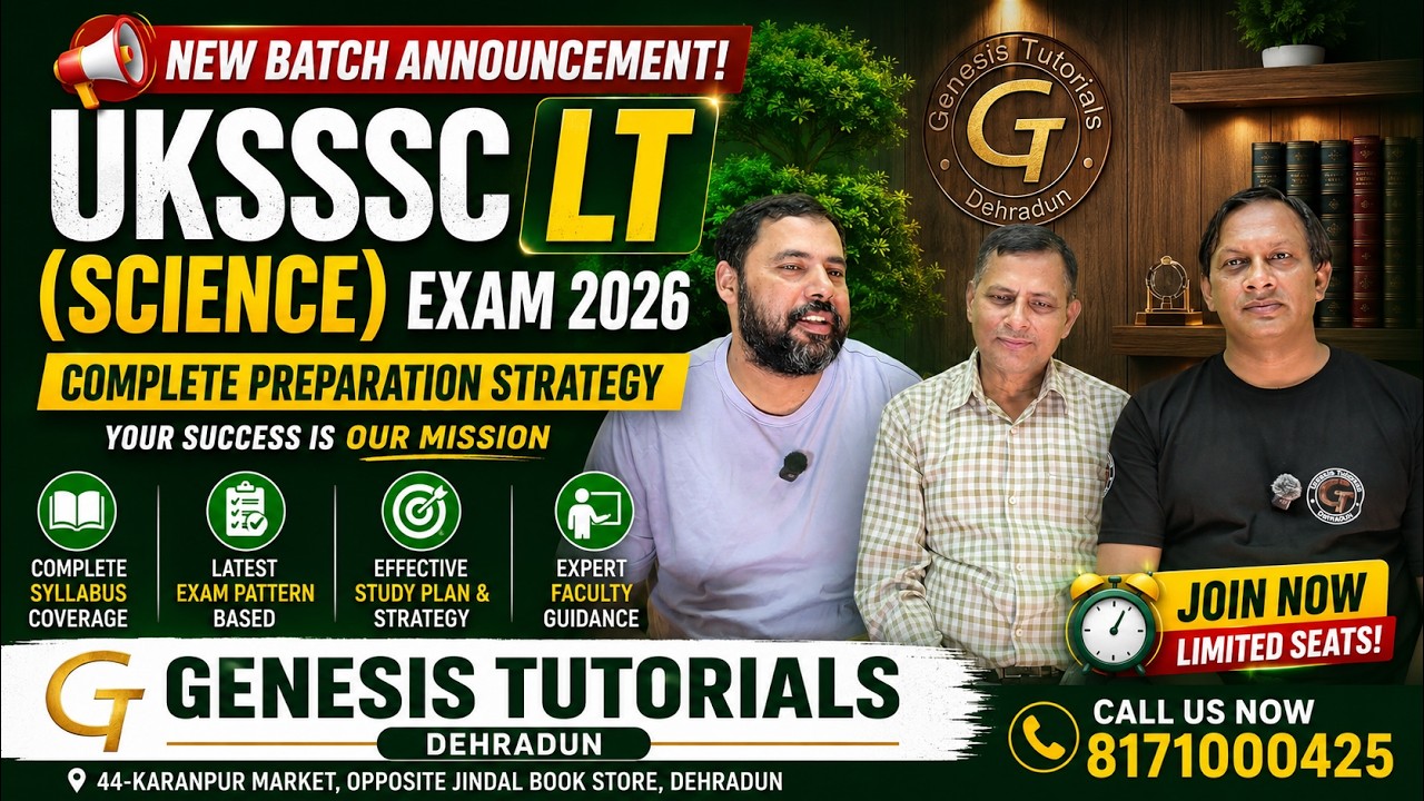 UKSSSC LT Science Exam 2026 | Admission Open | Complete Course for Uttarakhand LT Aspirants