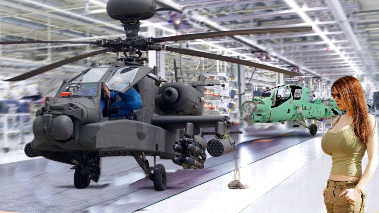 ▶️Apache FACTORY🚁Helicopter Production: Bell Huey➕Boeing AH-64 Apache