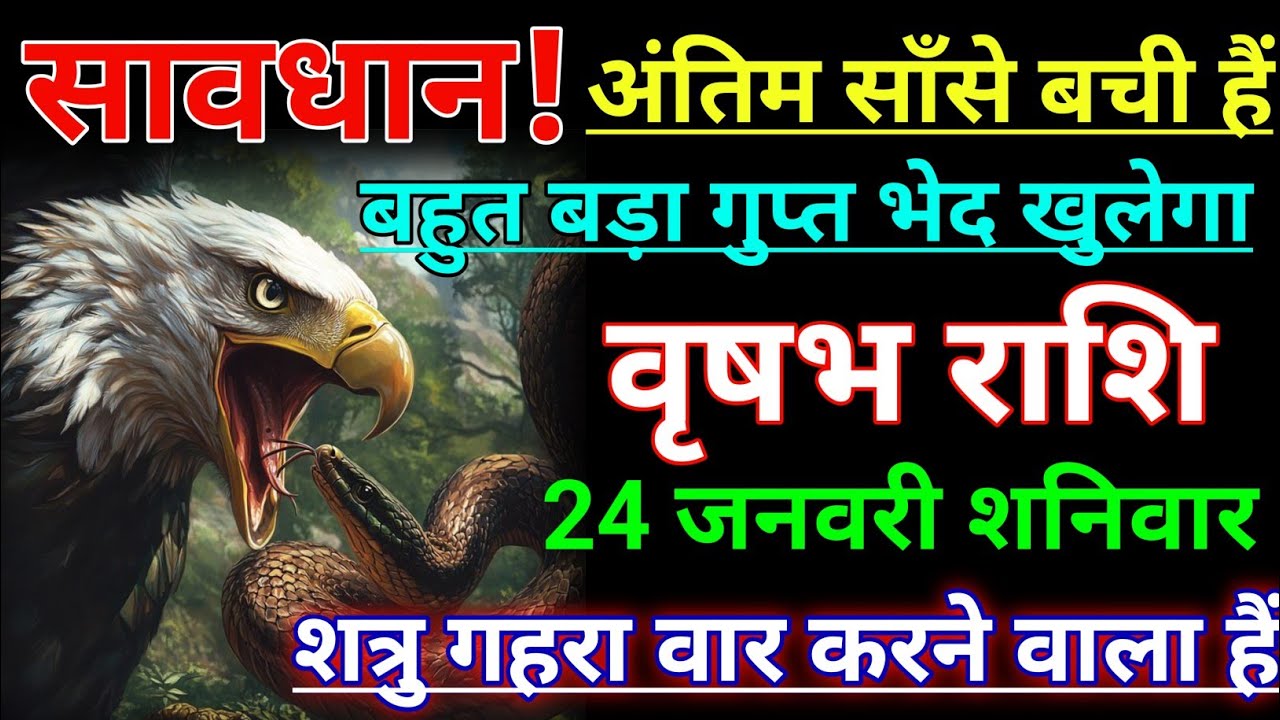 वृषभ राशि अंतिम साँसे बची हैं शत्रु गहरा वार करने वाला हैं ।vrishbha rashi/Taurus horoscope