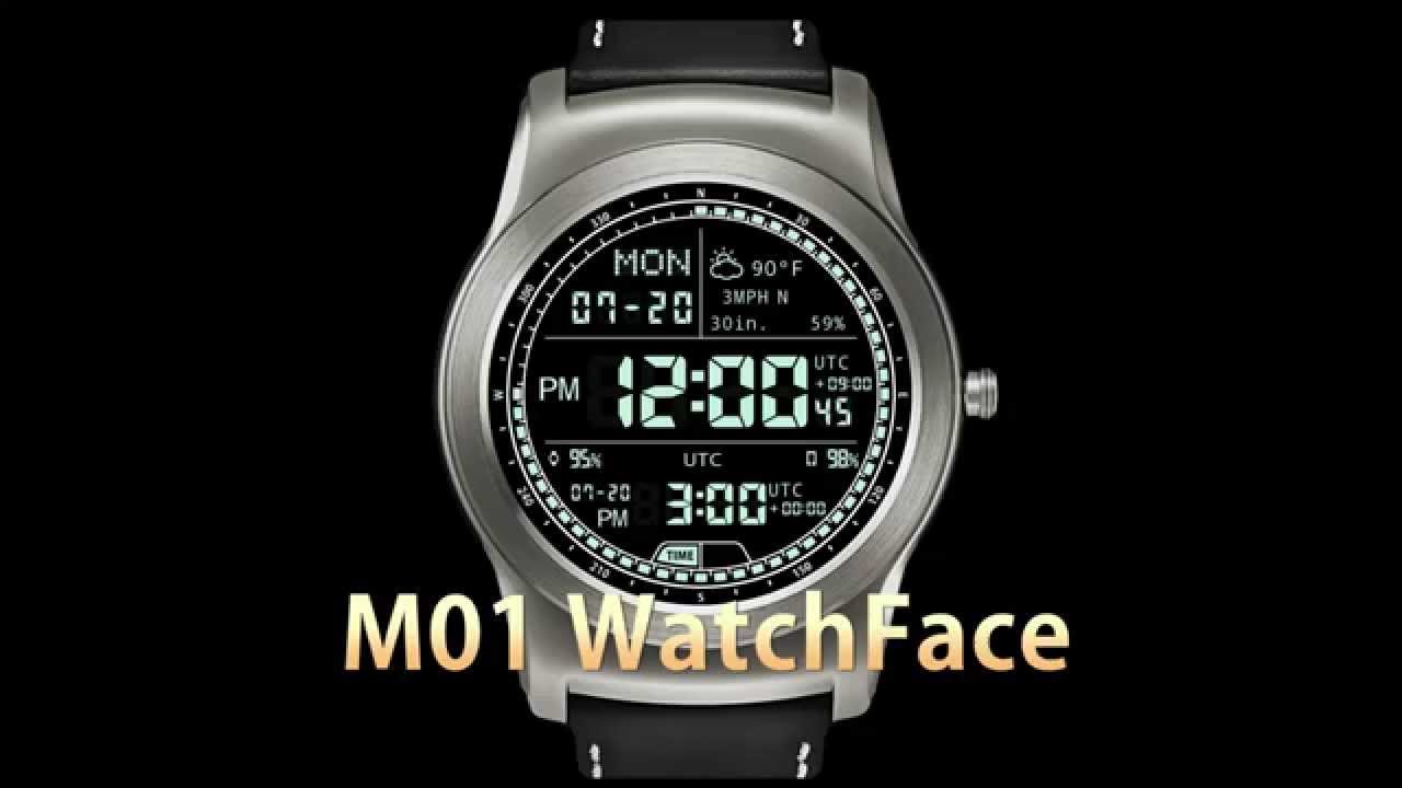 M01 WatchFace for Android Wear / LG Watch Urbane / G Watch R / Zenwatch / Smart Watch3