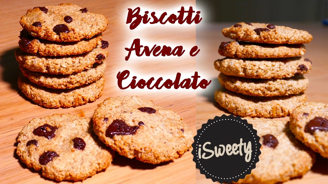 Biscotti ai Fiocchi d'Avena e Cioccolato [SENZA FARINA e BURRO]