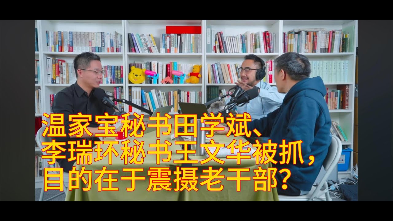 温家宝秘书田学斌、李瑞环秘书王文华被抓，目的在于震摄老干部？｜三个水枪手｜李厚辰｜伍雷｜贾葭｜