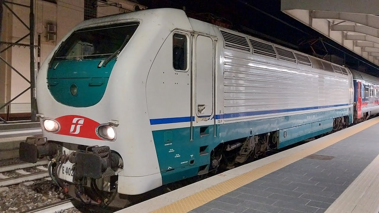 LE ULTIME E.402 SULL'ICN 770, TRENI A LUNGA PERCORRENZA E MERCI: TRAFFICO NOTTURNO A CONEGLIANO! 1/5