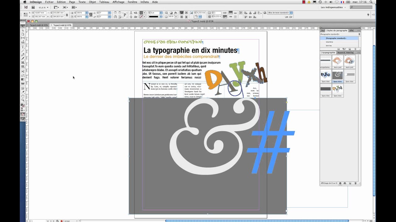 Typographie et mise en page