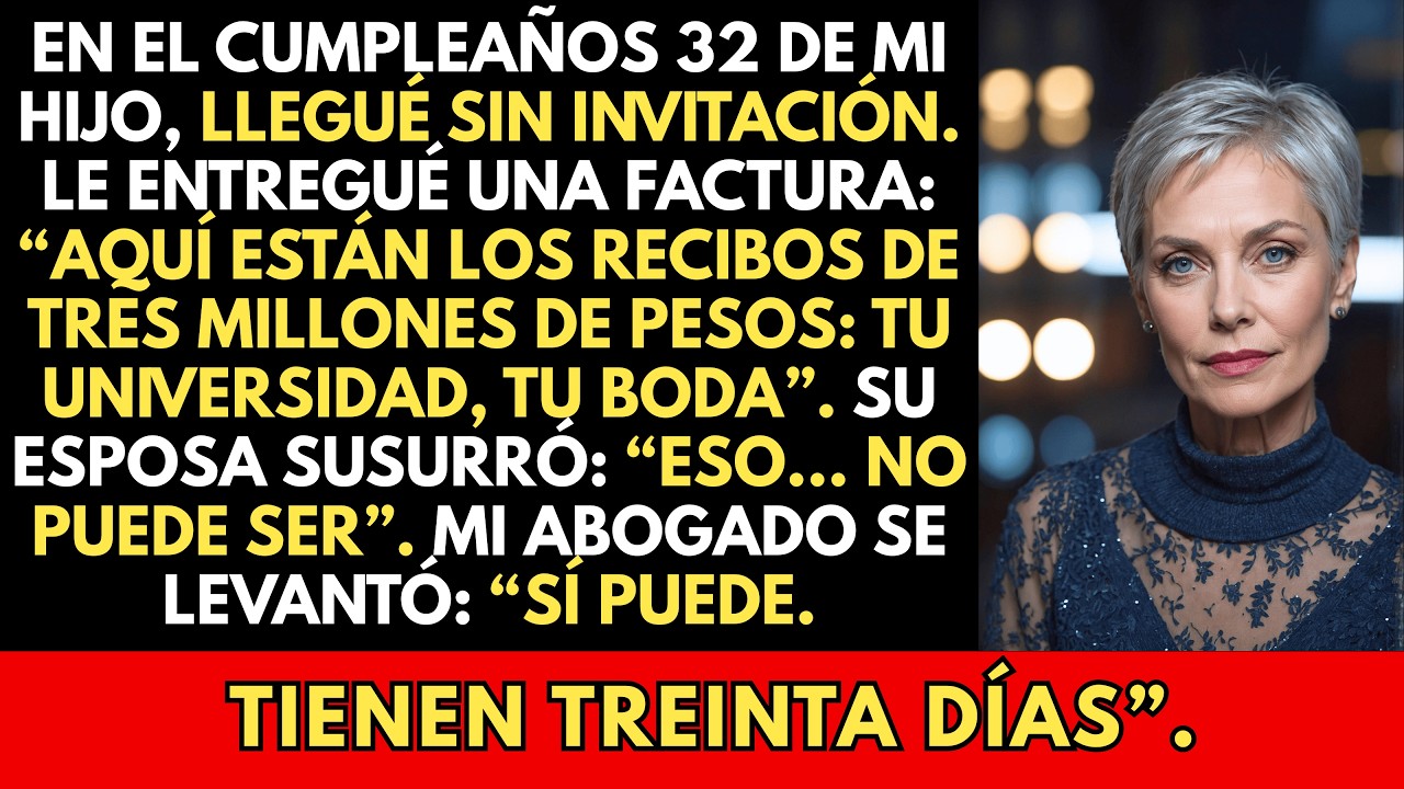 En el cumpleaños 32 de mi hijo, le regalé una factura: 