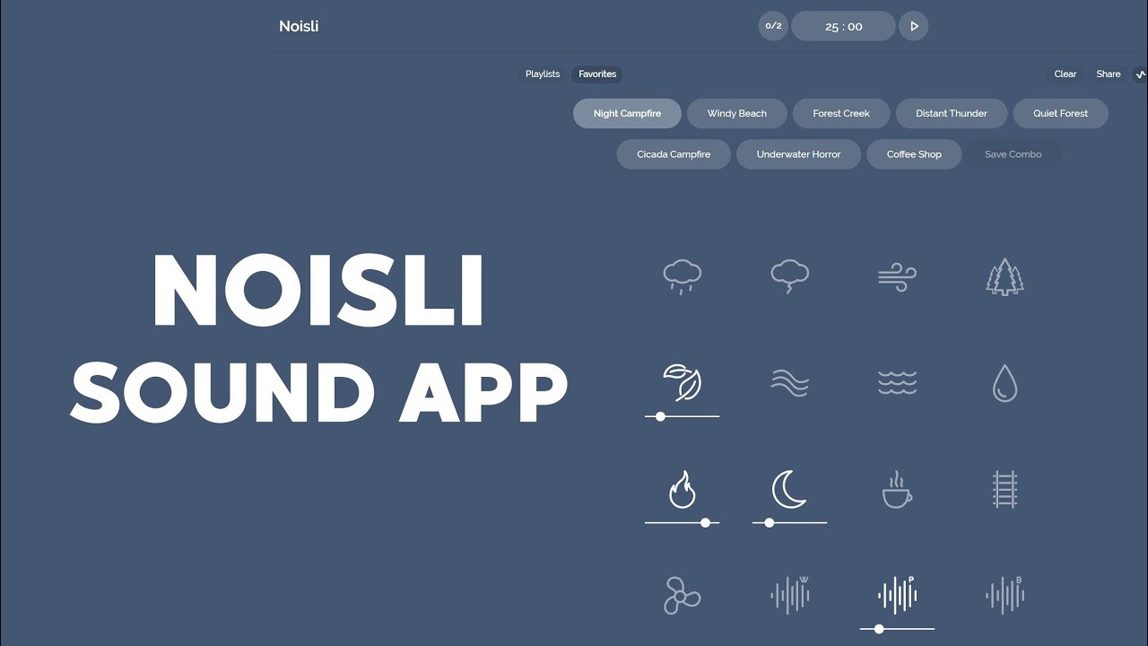Ambient Sound App for Focus and Productivity | Noisli