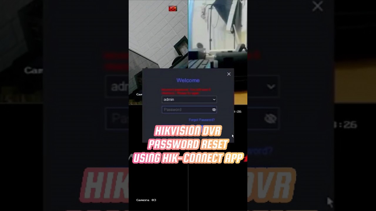 Hikvision DVR Password Reset Using Hik-Connect App #cctv #cctvcamera #hikvision