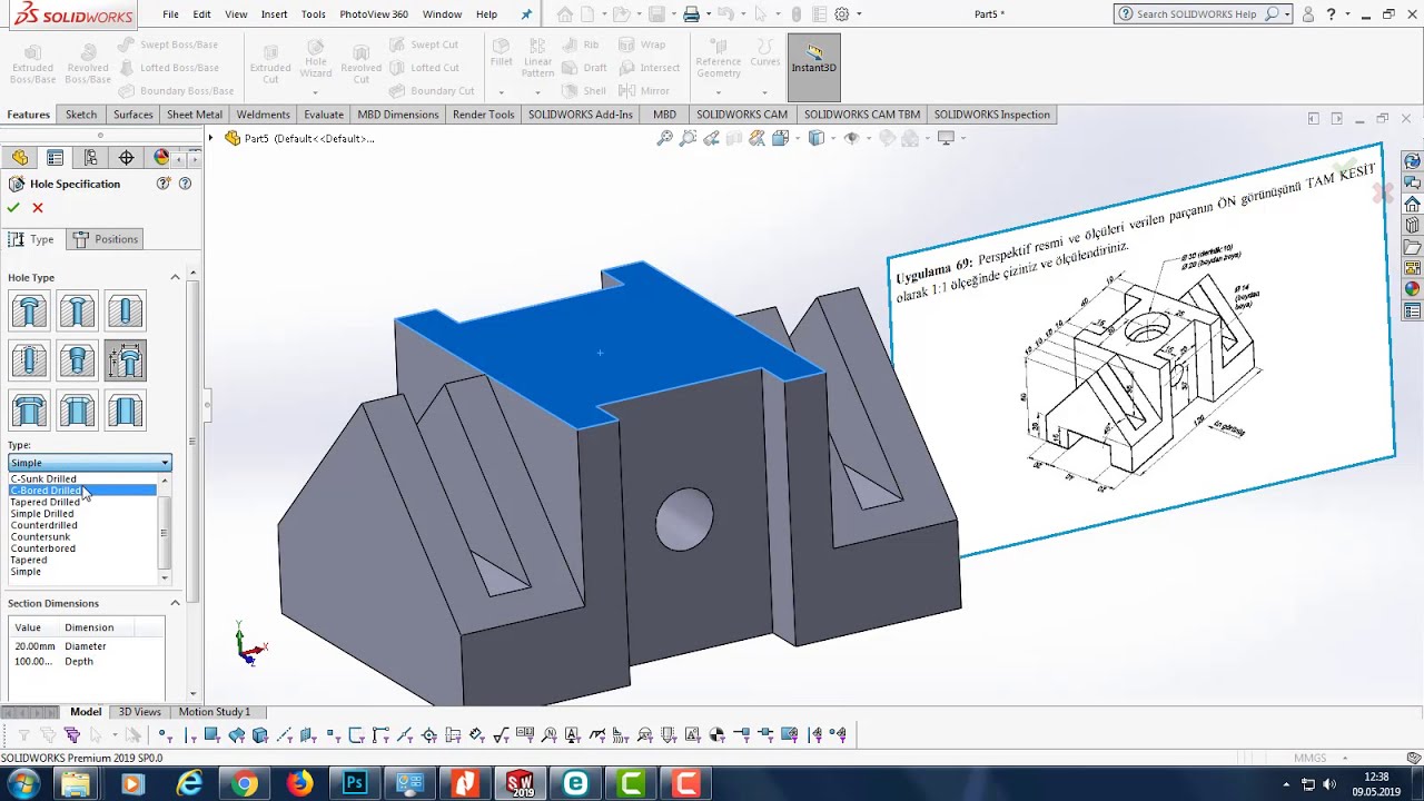 SolidWorks Part Design and Drawing_105