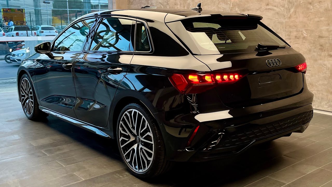 NOVO AUDI A3 SPORTBACK PERFORMANCE BLACK PRETO MITO 2.0 TURBO DE 204 CV EM DETALHES