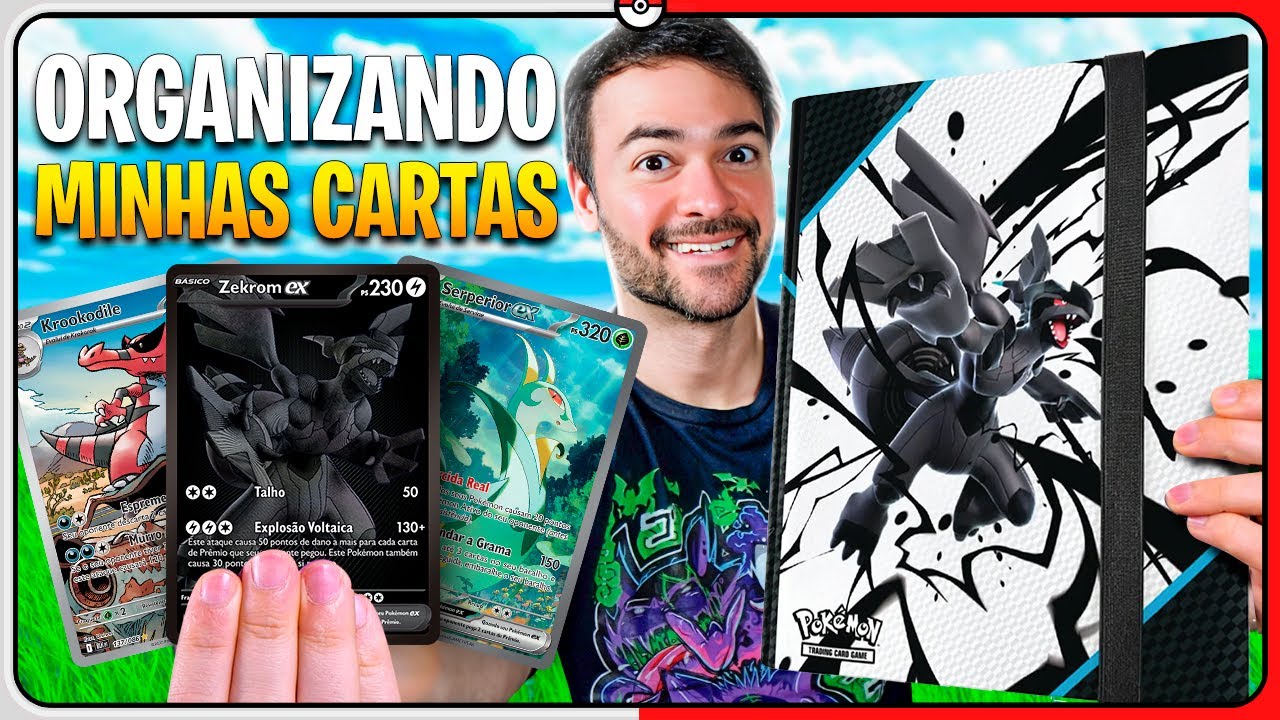ORGANIZEI MINHAS CARTAS POKÉMON RAIO PRETO NO FICHÁRIO