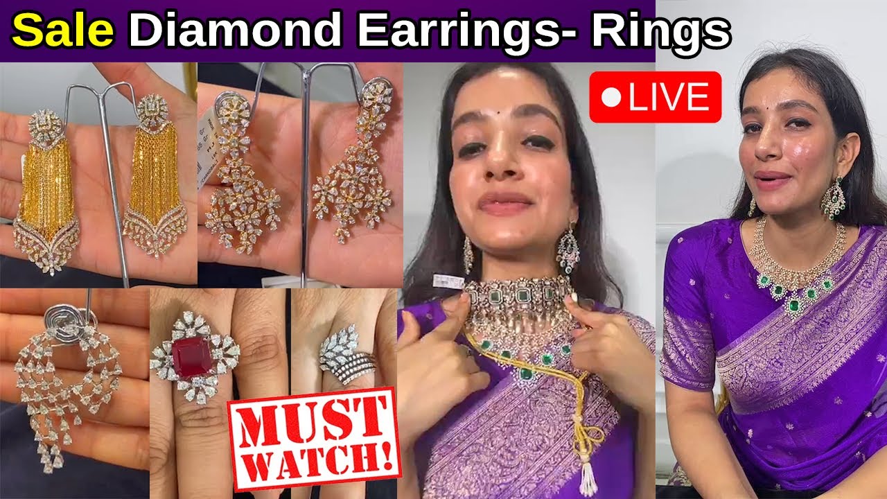 Diamond Rings | Earrings Jewellery  | Sale Jewellery Manjula Jewels |  @brideessentials ​#diamonds