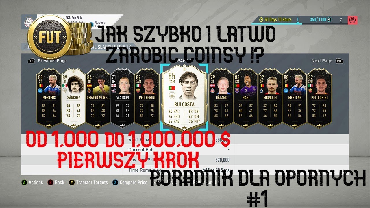 Jak szybko i łatwo zarobić coinsy | SPRAWDZONA METODA🔥 | FIFA 20 - PORADNIK HANDLU DLA OPORNYCH #1