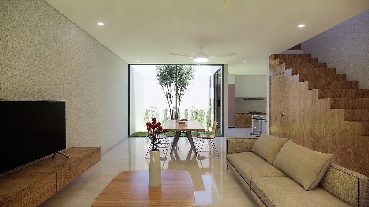 CASA MINIMALISTA PEQUEÑA ECONOMICA DE 8X12m | MODERN MINIMALIST HOUSE