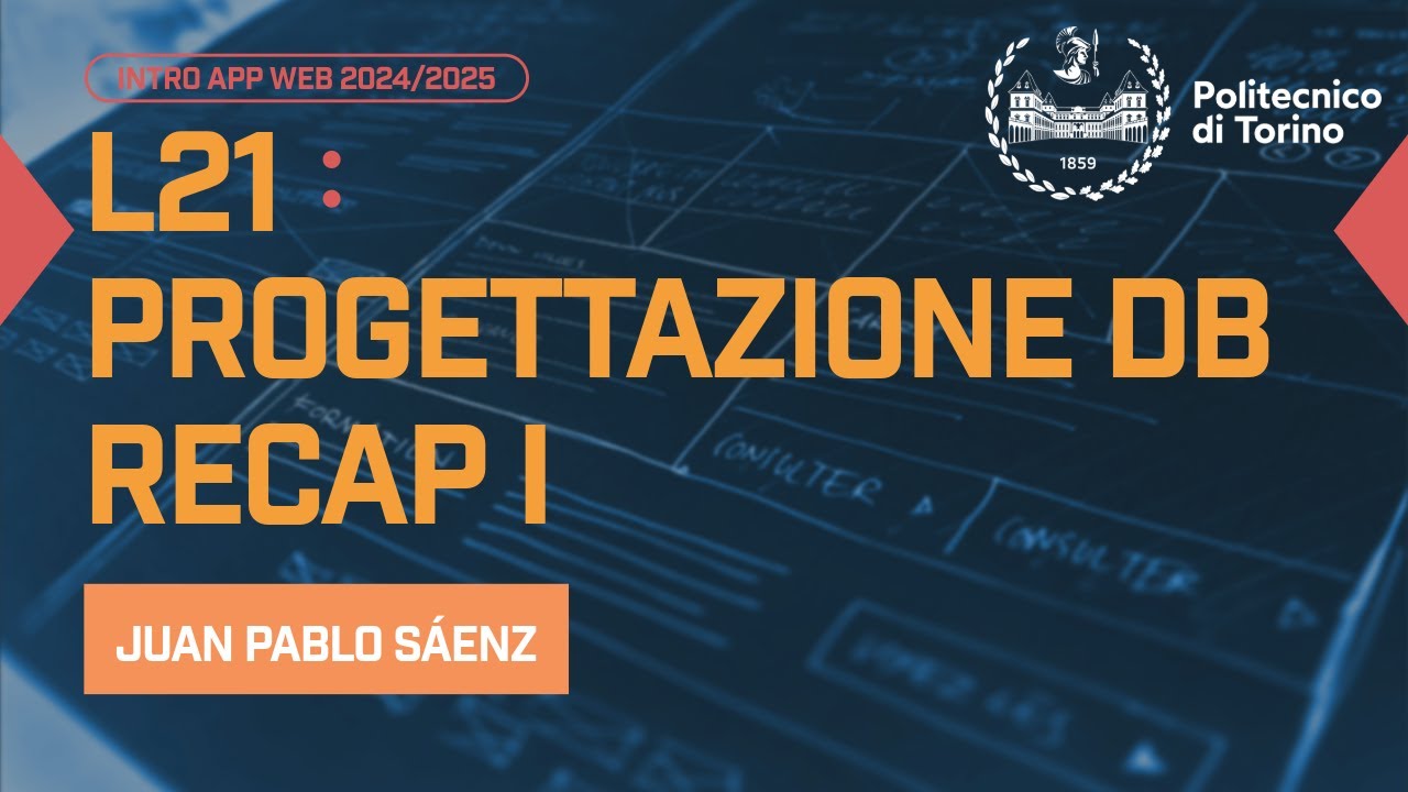 IAW 2024 - L21: Progettazione del Database (Recap Parte I)