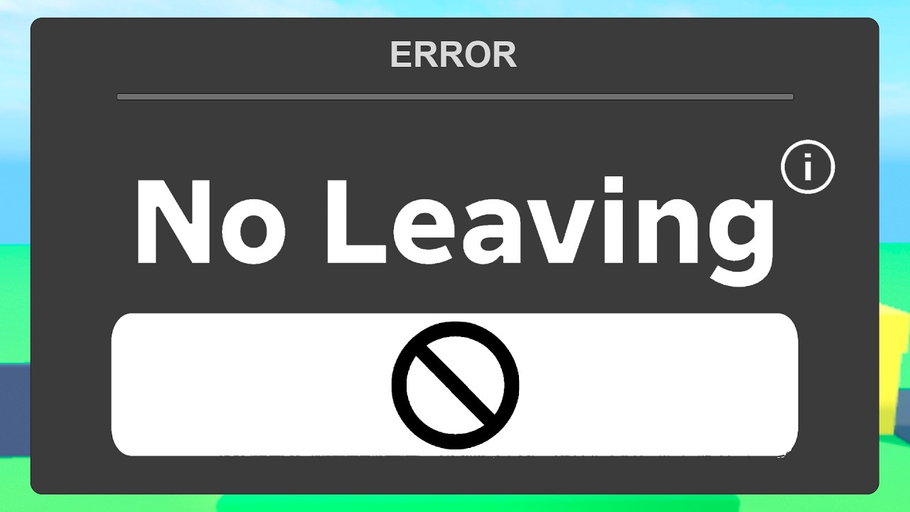 Я не могу выйти из этой игры Roblox.