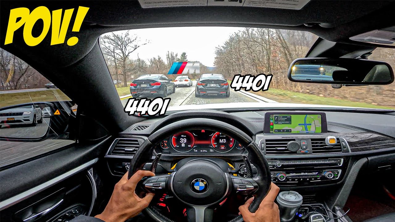 BMW 440i POV: ЕЗДА С МНОЖЕСТВОМ БЫСТРЫХ ПАРНЕЙ...