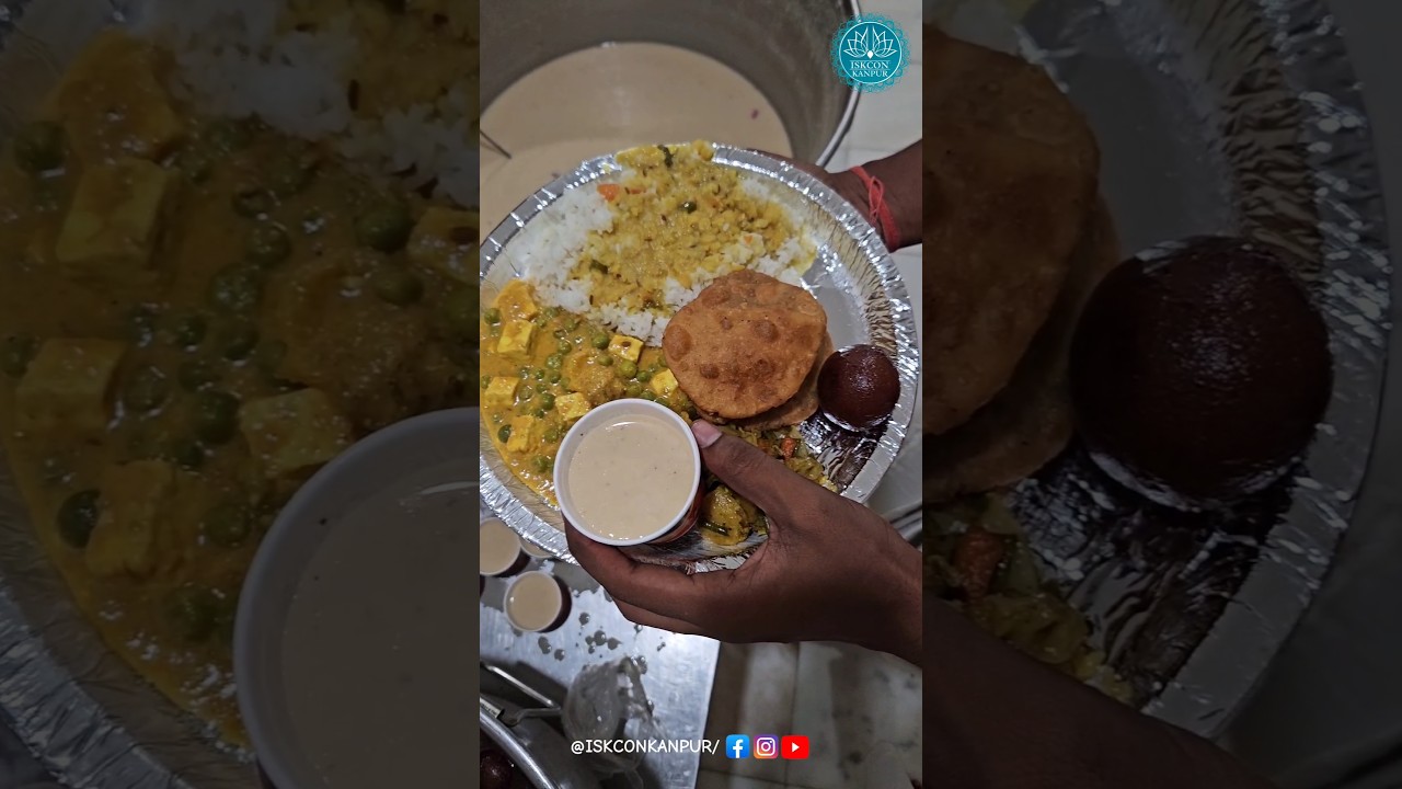 Sri Radhashtami 2024 Special Maha Prasadam at ISKCON Kanpur Sri Sri Radha Madhav Temple. #prasad