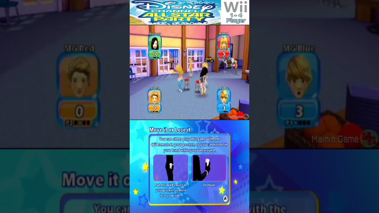 move it or lose it - Disney Channel All Star Party minigames - mainin game
