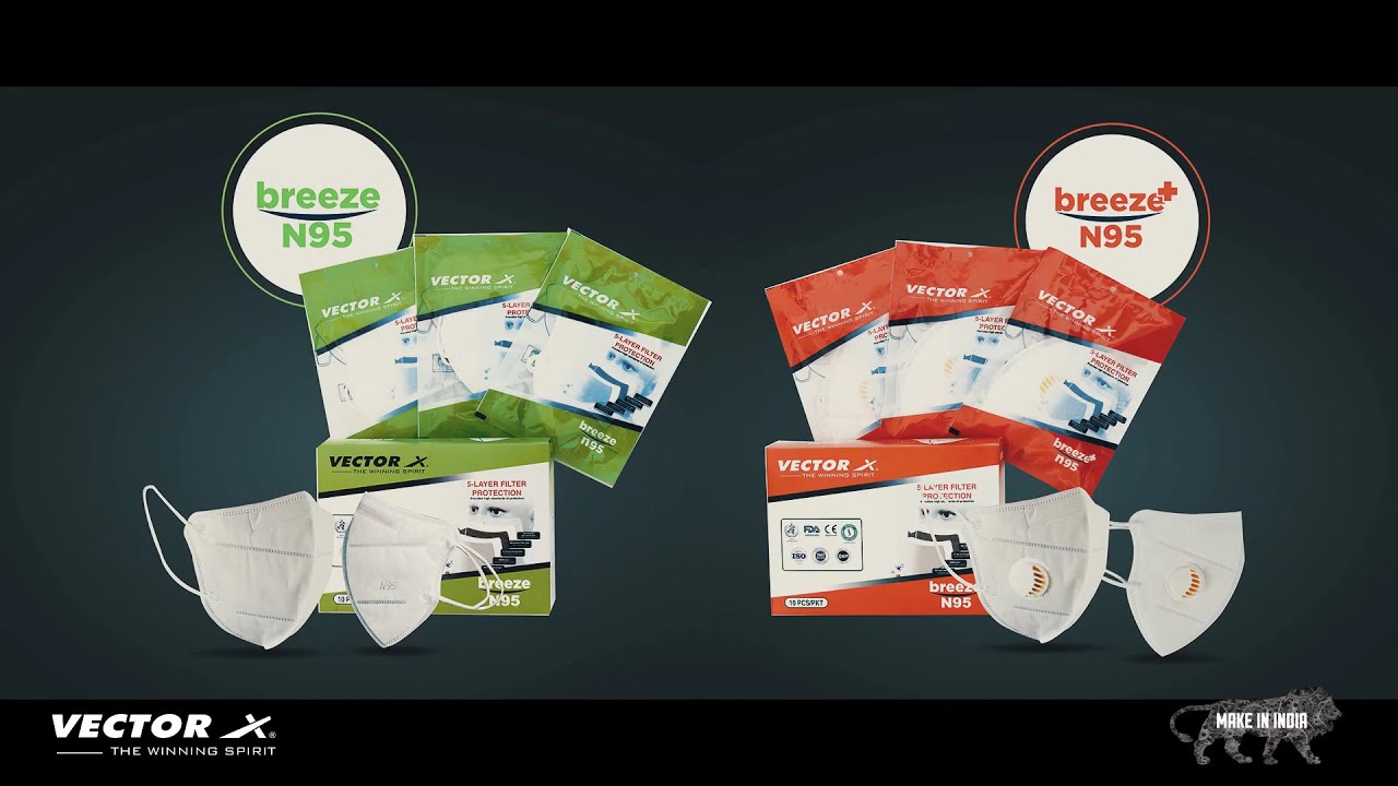 Vector-X presents Made in India N95 masks, Breeze N95 & Breeze+ N95!!