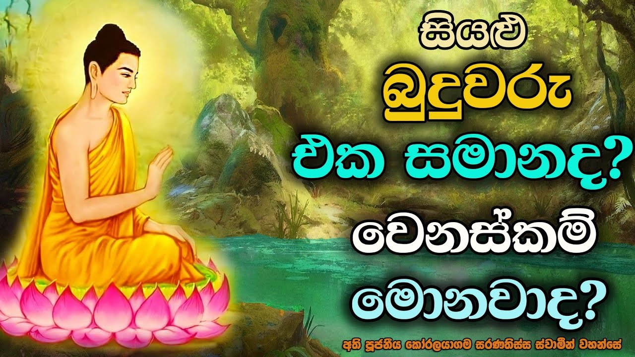 සියළු බුදුවරු එක සමානද? | වෙනස්කම් මොනවාද? | Are all Buddhas the same? | What are the differences?