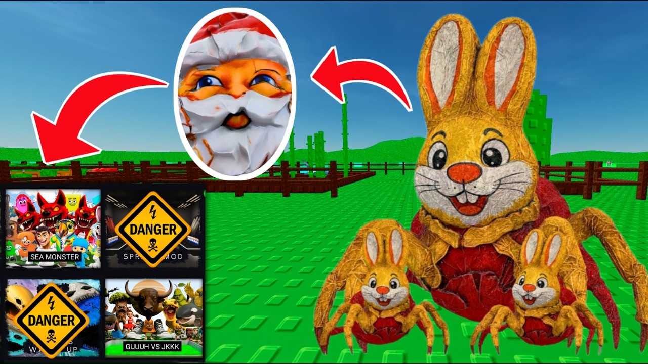 NextBots in playground! GOO GOO GAGA BUNNY VS ALL GOO GOO GAGA MEMES!!