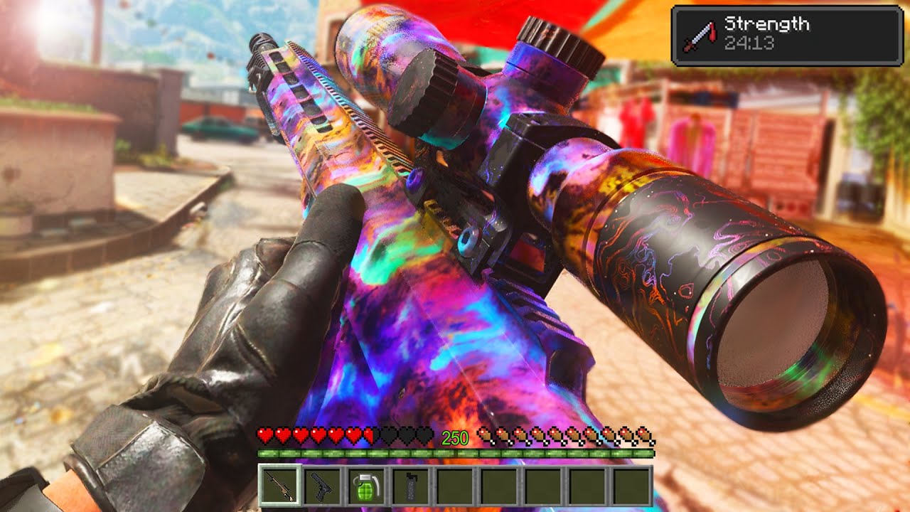 Modern Warfare 2 but with Minecraft Ui