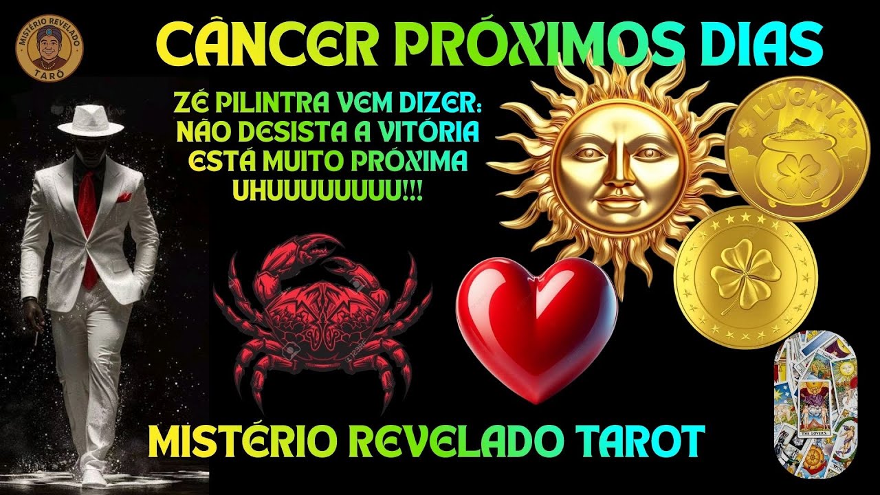 ♋ CÂNCER ♋ - ZÉ PILINTRA VEM DIZER: NÃO DESISTA A VITÓRIA ESTÁ MUITO PRÓXIMA!!! UHUUUUUUUU 💥💖💲💲💲🎈🎉🎊✨